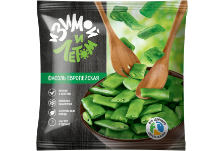 Заморож И ЗИМОЙ И ЛЕТОМ 400гр Фасоль европейская молодая 1/20шт