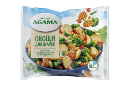 Заморож AGAMA 400гр Овощи д/жарки 1/12шт