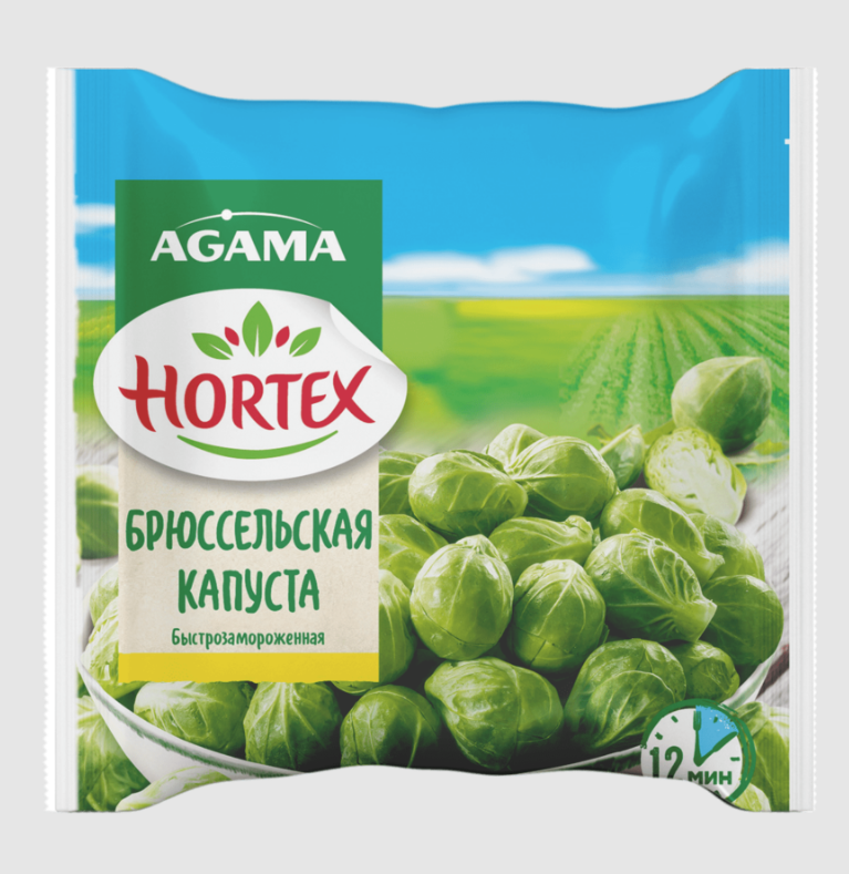 Заморож AGAMA 400гр Брюссельская капуста 1/14шт