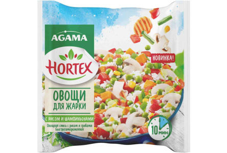 Заморож AGAMA 400гр Овощи д/жарки с рисом и шампиньонами 1/14шт