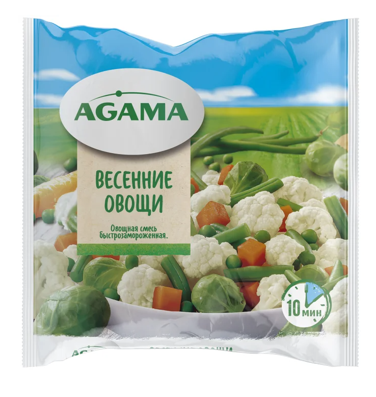 Заморож AGAMA 400гр Овощи весенние 1/14шт