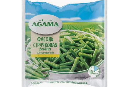 Заморож AGAMA 400гр Фасоль стручковая резаная 1/14шт