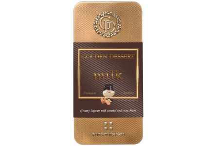 Шоколад GOLDEN DESSERT 100гр Молочный/ликер сливочный/карамель/какао 1/10шт