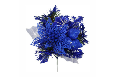 Букет еловый декоративный 120х150х180мм красный