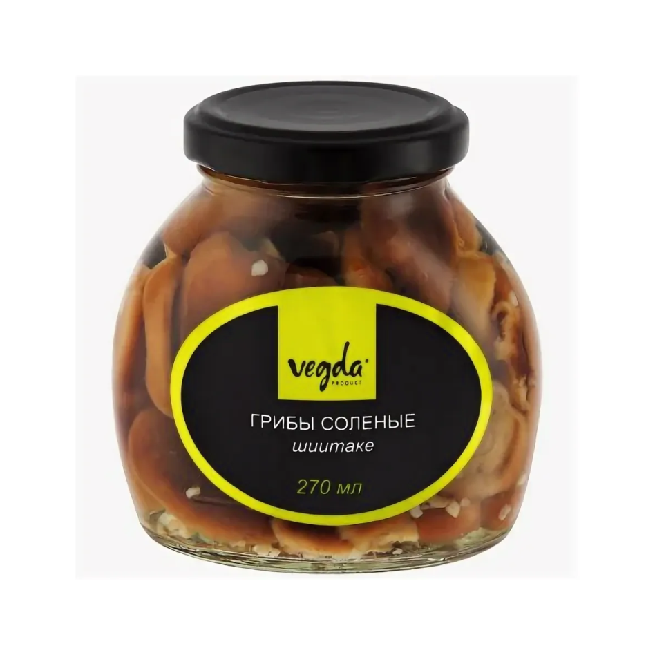 Грибы VEGDA 270мл Шиитаке соленые ст/б 1/12шт