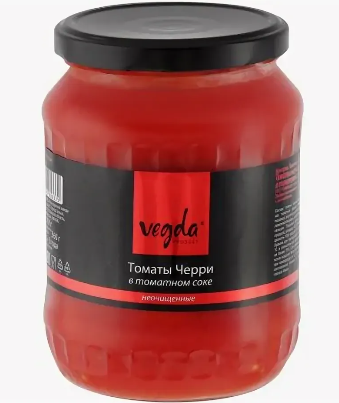 Томаты VEGDA 720мл в т/с ГОСТ ст/б 1/8шт