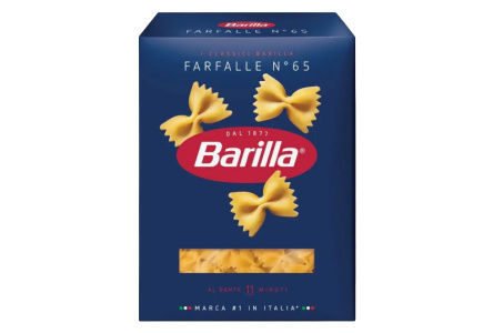 Макаронные изделия BARILLA 400гр Farfalle 1/12шт №65