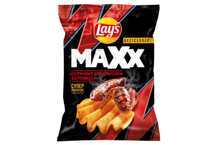 Чипсы LAYS MAX 100гр Куриные крылышки/Барбекю 1/20шт