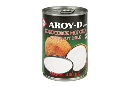 Молоко AROY-D 165мл Кокосовое ж/б 1/48шт Продукт без заменителя молочного жира