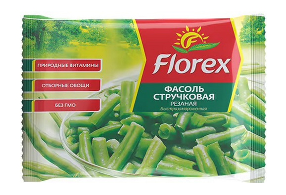 Заморож FLOREX 400гр Фасоль стручковая 1/12шт
