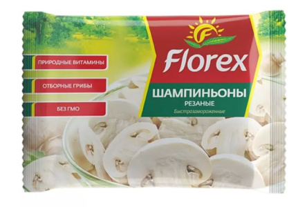 Заморож FLOREX 400гр Шампиньоны резаные 1/12шт