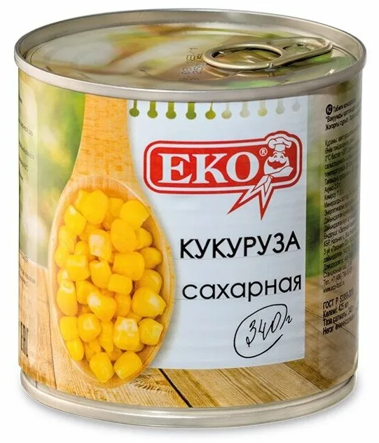 Кукуруза ЕKO 340/425гр ж/б 1/12шт