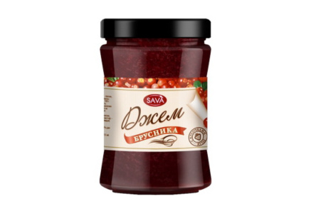 Джем САВА 300гр Брусничный с/б 1/8шт