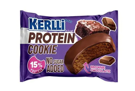 Батончик злаковый KERLLI 45гр Брауни б/сахара 1/12шт