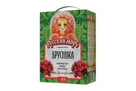 Морс РУССКИЙ МОРС 3л Брусничный б/б 1/4шт