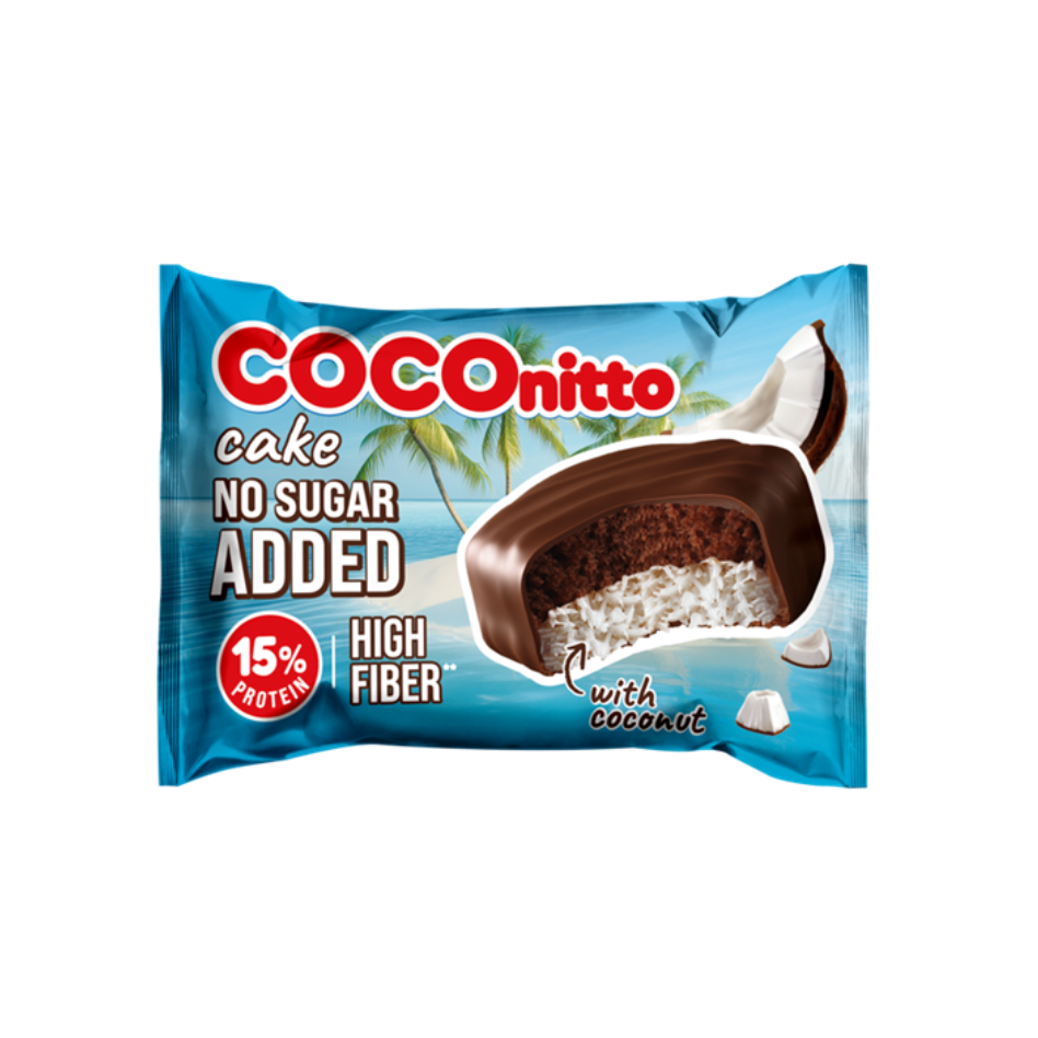 Печенье протеиновое COCONITTO BROWNIE 50гр Кокос б/сахара 1/12шт