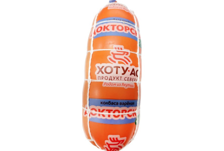 Колбаса вареная ХОТУ-АС Докторская Традиция Ыал аha в целлофане кат Б