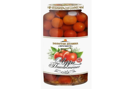 Томаты ЗОЛОТАЯ ДОЛИНА 450мл Черри Пикантные/перчиком ст/б 1/12шт