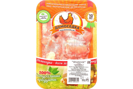Бедро куриное ДОМОСЕДКА без кости/без кожи на подложке вес