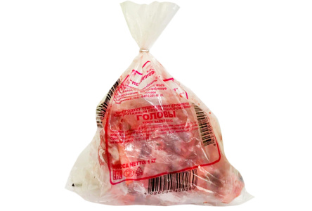Головы куриные Межениновская ПФ 1000гр пакет 1/12шт