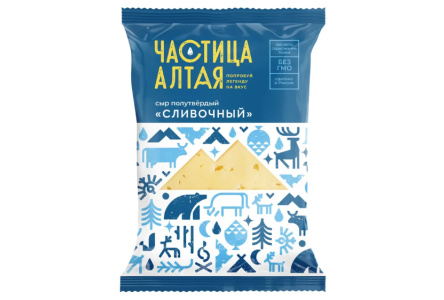 Сыр ЧАСТИЦА АЛТАЯ 180гр 50% Сливочный флоупак 1/6шт БЗМЖ