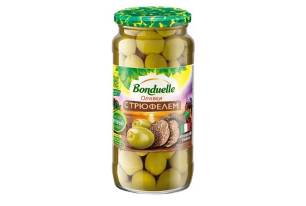 Оливки BONDUELLE 244мл С трюфелем ст/б 1/12шт