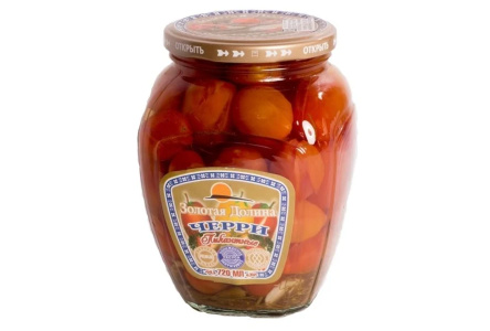 Томаты ЗОЛОТАЯ ДОЛИНА 450мл Черри пикантные в с/с ст/б 1/12шт