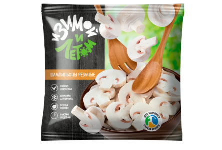 Заморож И ЗИМОЙ И ЛЕТОМ 400гр Шампиньоны резаные 1/20шт