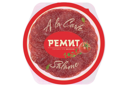 Колбаса сырокопченая РЕМИТ 80гр Salame нарезка тарелка 1/20шт