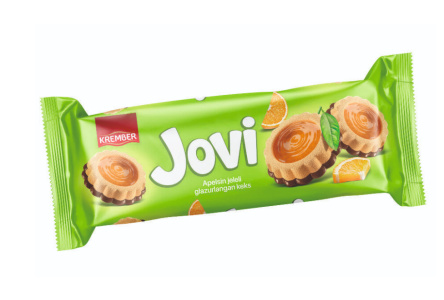 Кекс глазированный JOVI 180гр С апельсиновым желе 1/12шт Узбекистан