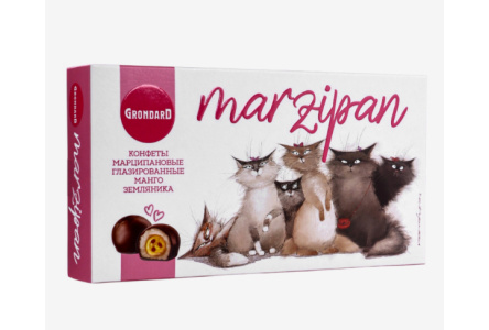 Набор конфет ГРОНДИНИ 126гр Марципан манго/земляника 1/10шт