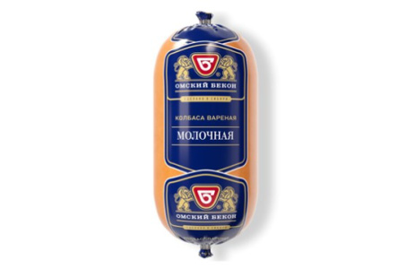 Колбаса вареная ОМСКИЙ БЕКОН 450гр Молочная ТУ 1/6шт