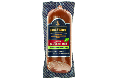 Колбаса варено-копченая БАВАРУШКА 350гр Филейбургская с ароматными пряностями 1/6шт