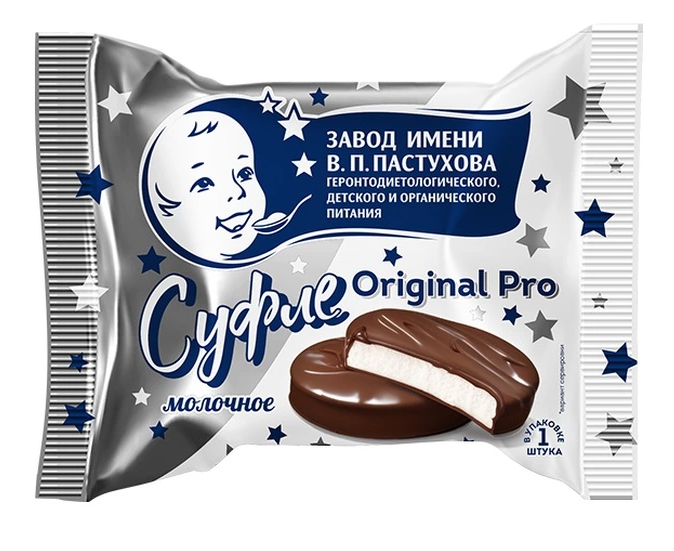 Суфле ВП ПАСТУХОВ 30гр Молочное/ваниль/молочный бельгийский шоколад/взрывная карамель 1/8шт БЗМЖ