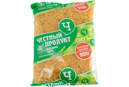 Макаронные изделия СОЮЗПИЩЕПРОМ 900гр Вермишель В в/с 1/9шт
