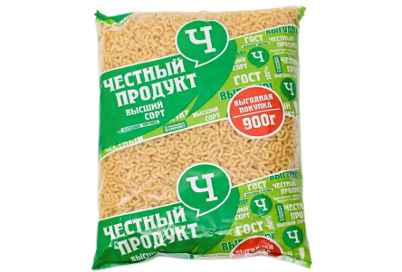 Макаронные изделия СОЮЗПИЩЕПРОМ 900гр Марка Ч Виток группа В в/с 1/9шт