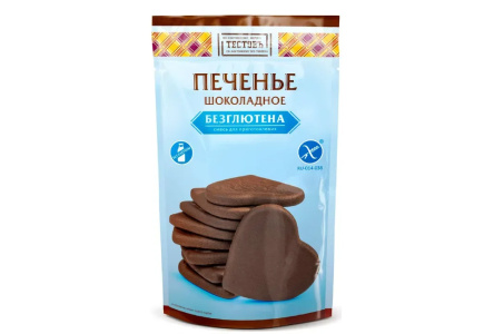 Смесь д/выпечки ТЕСТОВЬ 200гр Печенье шоколадное б/глютена 1/6шт
