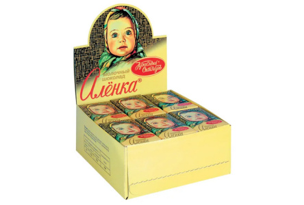 Шоколад АЛЕНКА 15гр Шоу бокс 1/42шт (7*42) Красный октябрь