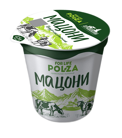 Продукт кисломолочный POLZA 400гр 2,5% Мацони 1/8шт Серышевский