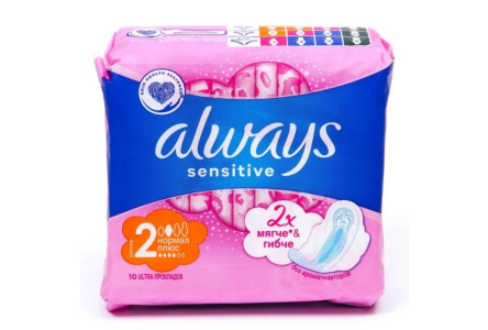 Прокладки ALWAYS Ultra Нормал Сенситив 10шт 1/20шт