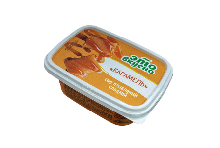 Сыр плавленый ЭТО ВКУСНО 150гр 40% Карамель 1/8шт Бабушкина крынка Беларусь