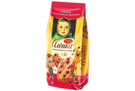 Печенье сдобное АЛЕНКА 140гр Клюква/шоколад 1/12шт
