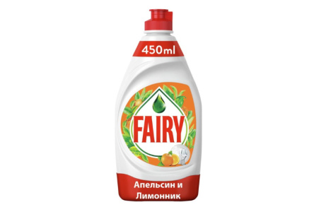 Средство д/мытья посуды FAIRY 450мл Апельсин и лимонник/сочный лимон 1/21шт