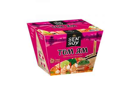 Суп-лапша SEN SOY 125гр Фунчоза под соусом ТОМ ЯМ 1/12шт