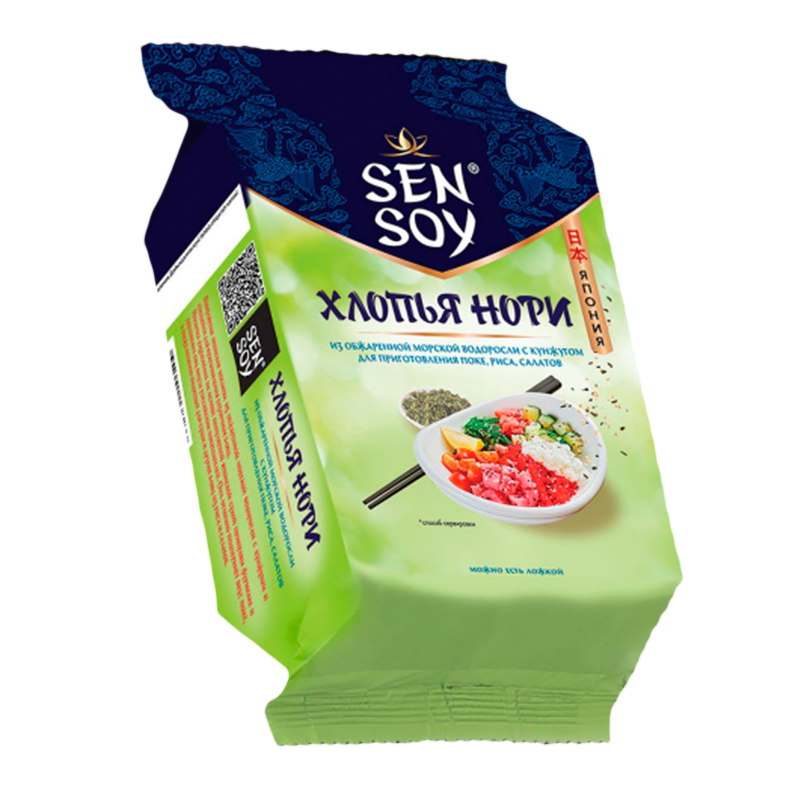 Хлопья Нори SEN SOY 30гр с кунжутом из морской водоросли 1/18шт