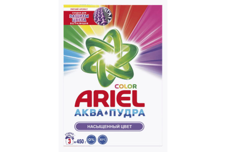 Порошок стиральный автомат ARIEL 450гр Color де Люкс 1/11шт