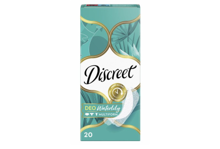 Прокладки ежедневные DISCREET 20шт Deo Water Lily Multiform Single 1/18шт