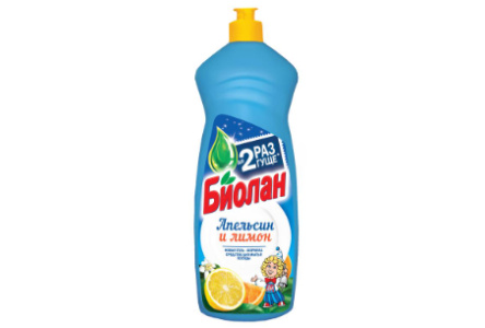 Средство д/мытья посуды БИОЛАН 900мл Апельсин/лимон 1/12шт
