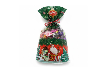 Подарок новогодний ЯШКИНО 550гр Мешочек прозрачный 1/10шт