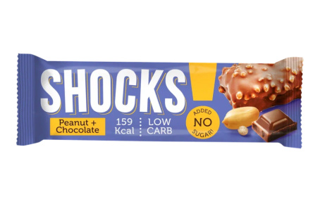 Диет батончик SHOCKS! 35гр Арахис 1/12шт